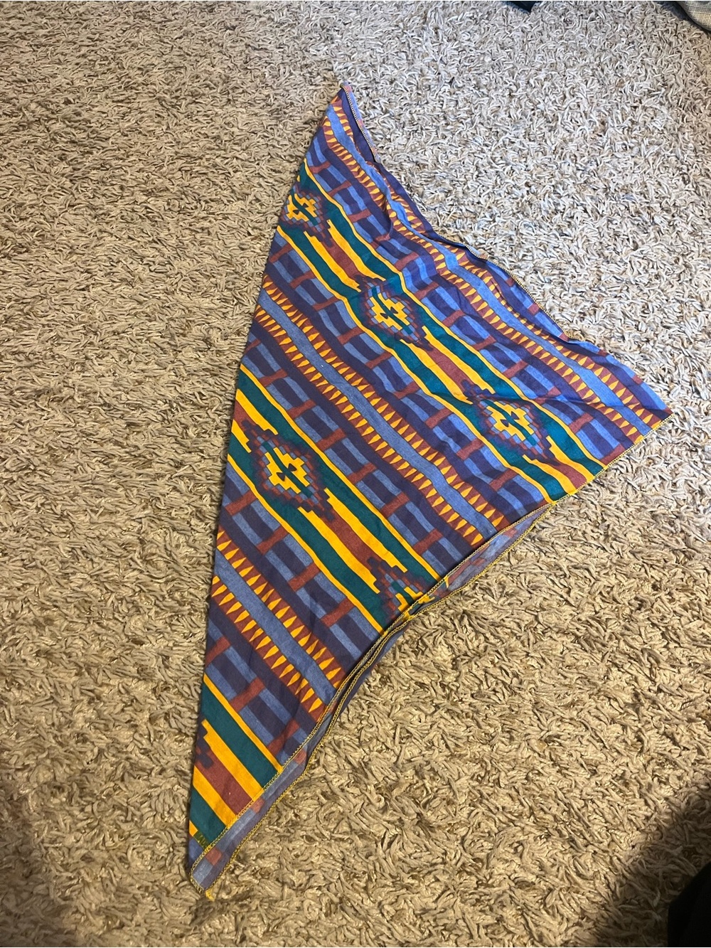 Vibrant Geometric Triangle Bandana - Multicolor